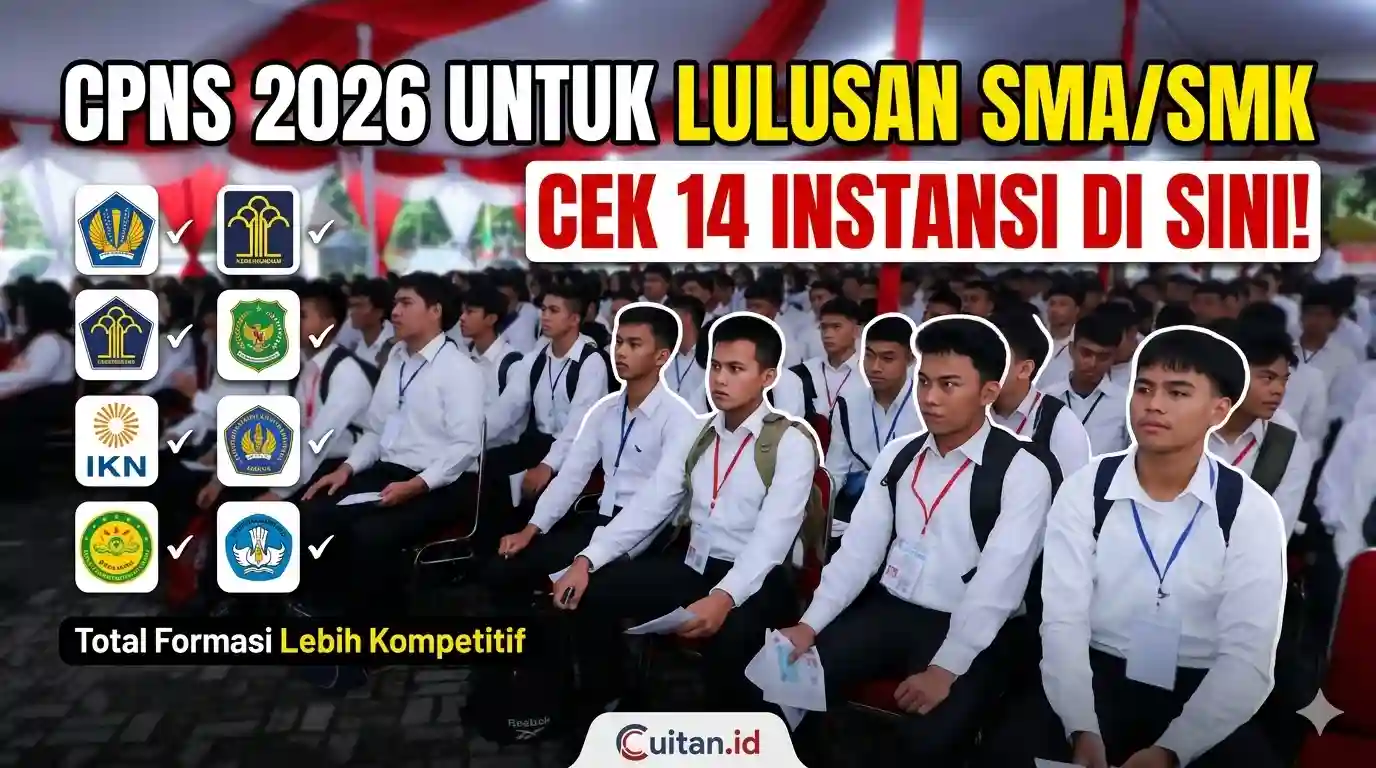 Instansi Pusat Buka Formasi CPNS 2026 untuk Lulusan SMA/SMK