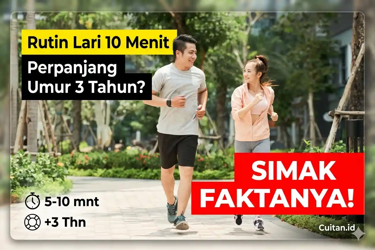 Rutin Lari 10 Menit Bisa Perpanjang Umur 3 Tahun? Simak Faktanya