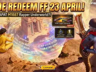 Sikat! Kode Redeem FF 23 April 2026: Ada M1887 Rapper Underworld Gratis