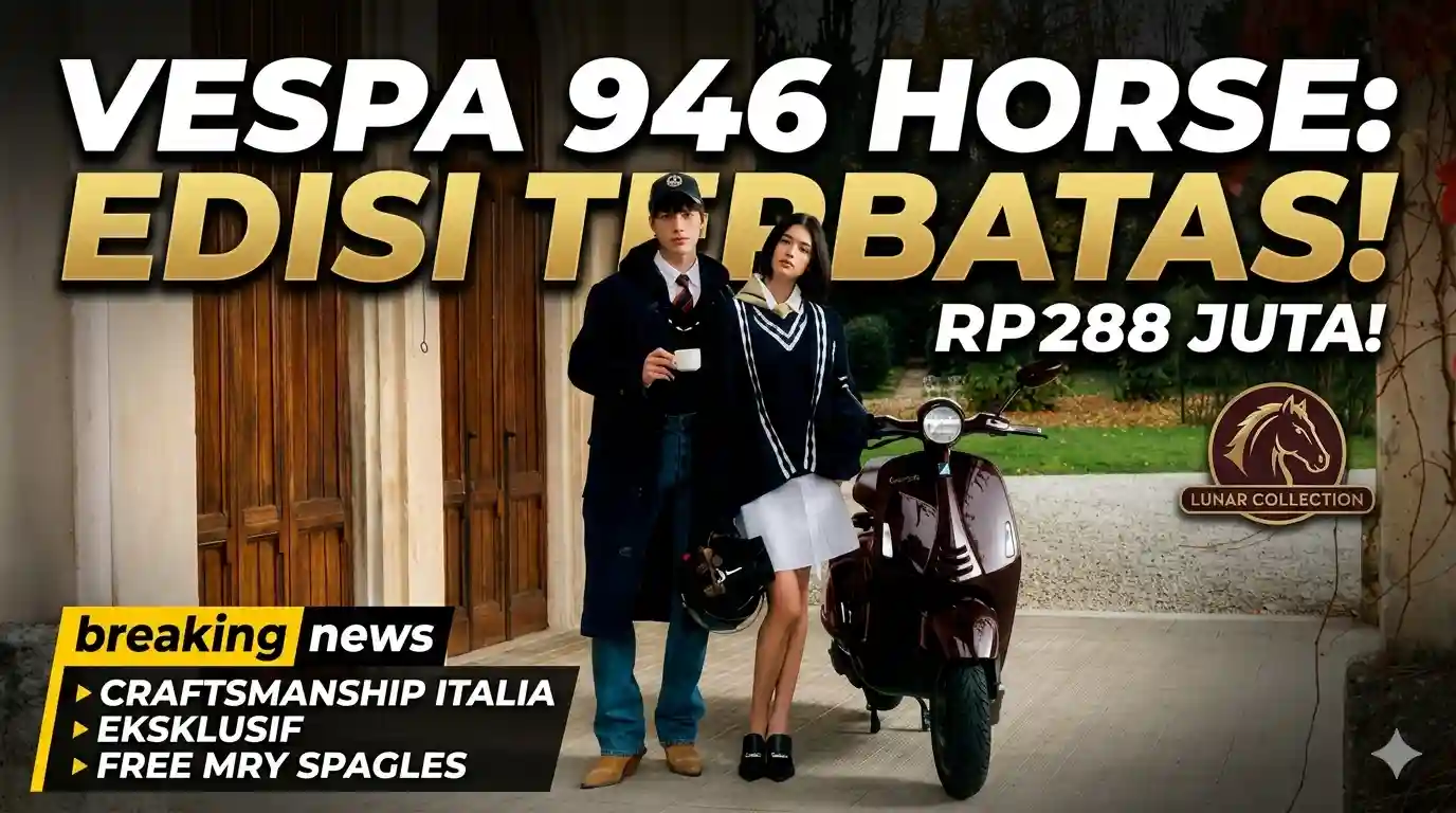 Vespa 946 Horse Meluncur: Edisi Terbatas Rp288 Juta