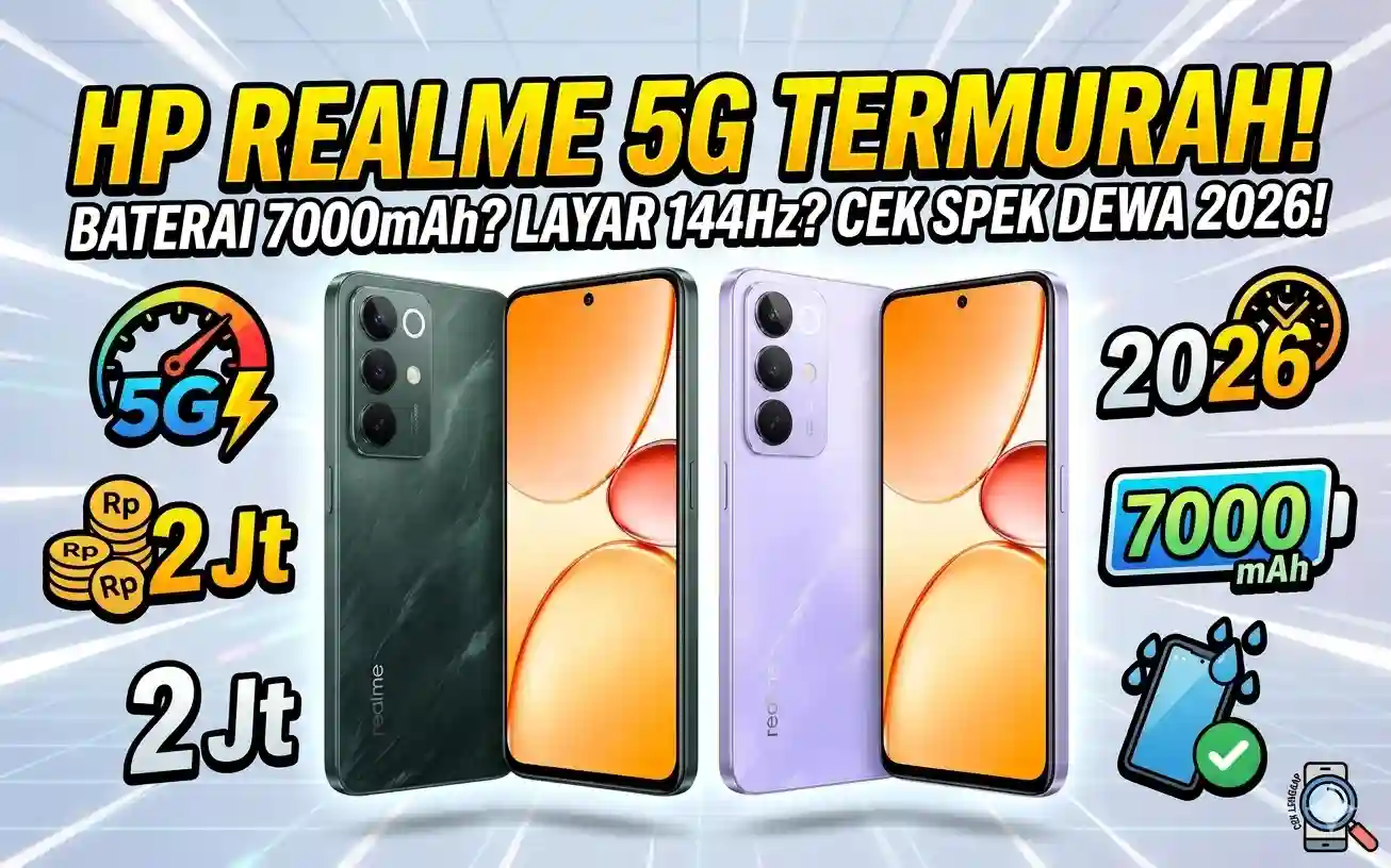 7 HP Realme 5G Termurah 2026: Spek Dewa Mulai Rp2 Jutaan