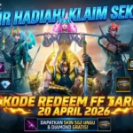 Banjir Hadiah! Klaim Kode Redeem FF Terbaru Hari Ini 20 April 2026