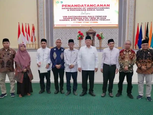 Menteri Nusron dan Rektor UIN Datokarama Palu Teken MoU, Libatkan Mahasiswa Tuntaskan Legalisasi Tanah Wakaf