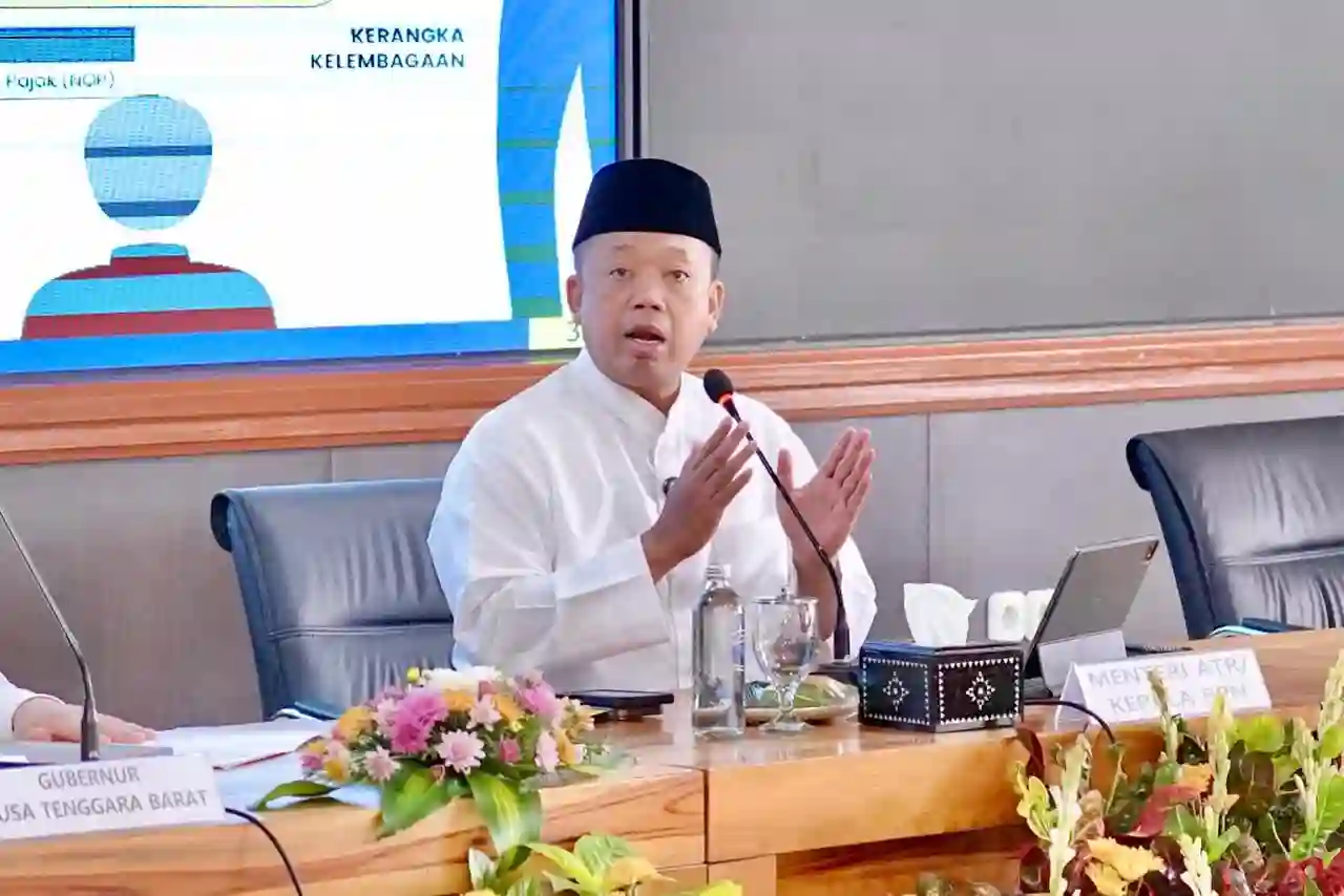 Rakor Bersama Pemda NTB, Menteri Nusron Sebut Integrasi Data Tanah dan Pajak Bisa Dongkrak PAD hingga 300%