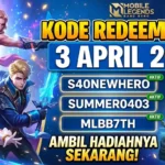 Kode Redeem Mobile Legends Terbaru 3 April 2026, Klaim Skin & Diamond Gratis!