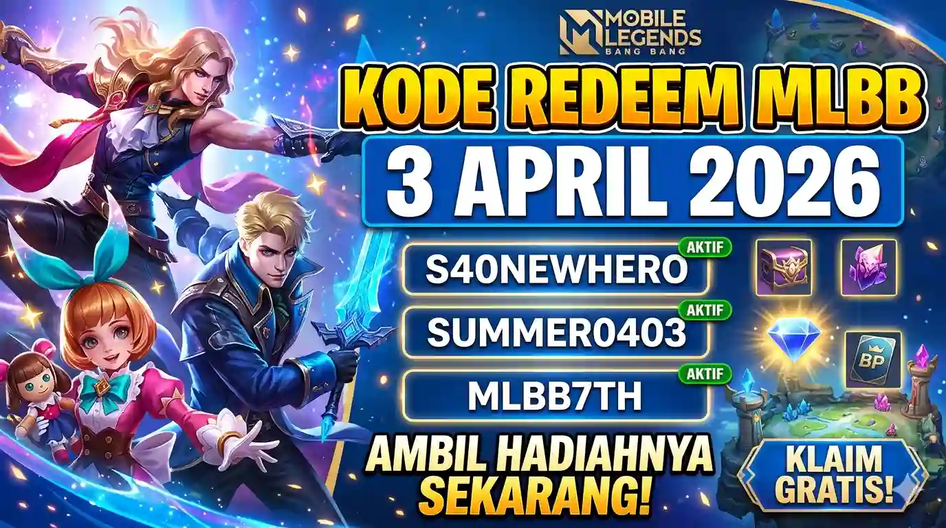 Kode Redeem Mobile Legends Terbaru 3 April 2026