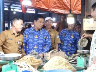 Sekda Alpian Cek Langsung Fasilitas Pasar Tanjung Bajure
