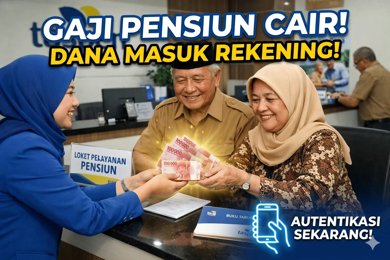 Gaji Pensiun Cair Hari Ini! Simak Cara Mudah Autentikasi Agar Dana Masuk Rekening