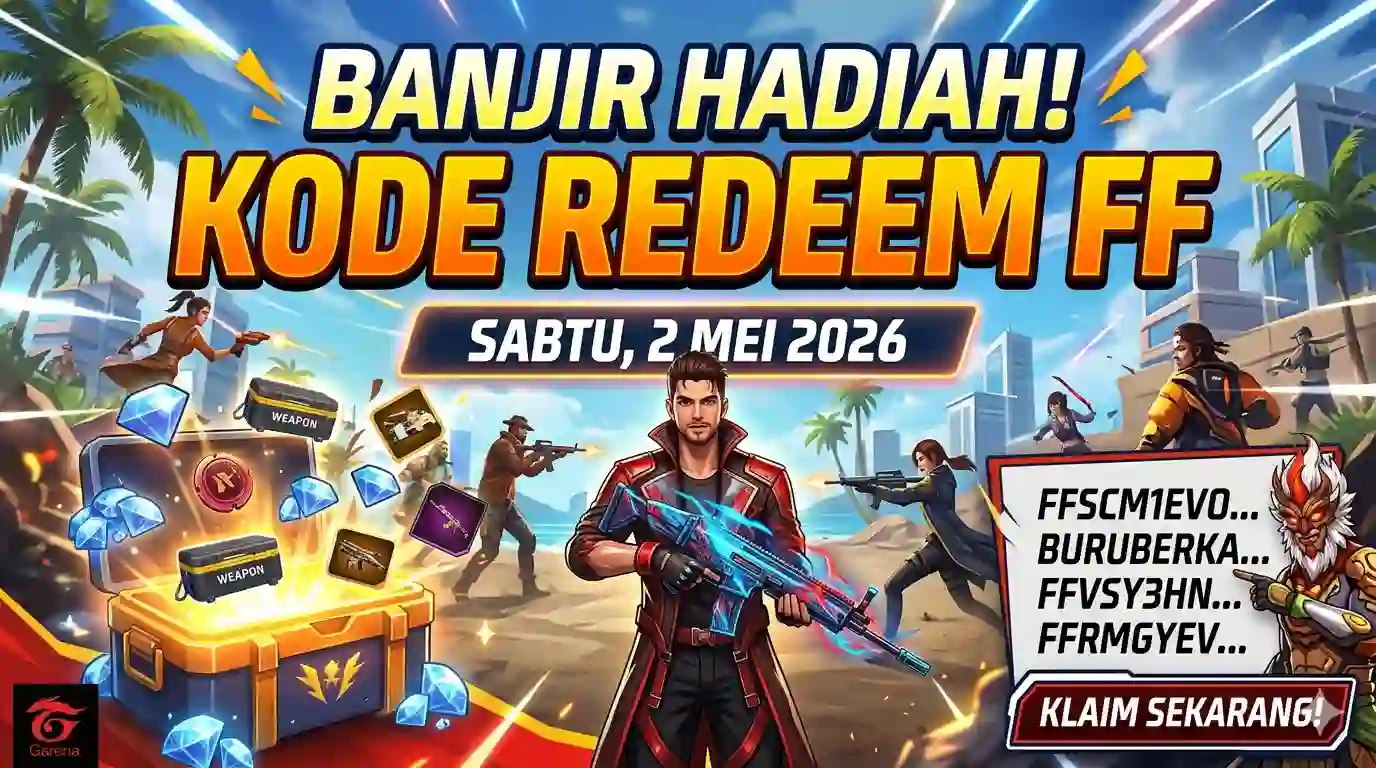 Banjir Hadiah! Cek 30 Kode Redeem FF Terbaru 2 Mei 2026 Sekarang