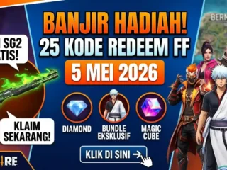 Banjir Hadiah! Klaim 25 Kode Redeem FF Terbaru Selasa 5 Mei 2026 Sekarang Juga