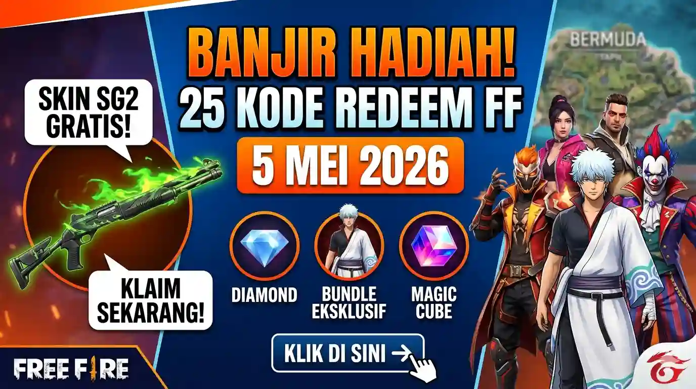 Kode Redeem FF Terbaru Selasa 5 Mei 2026