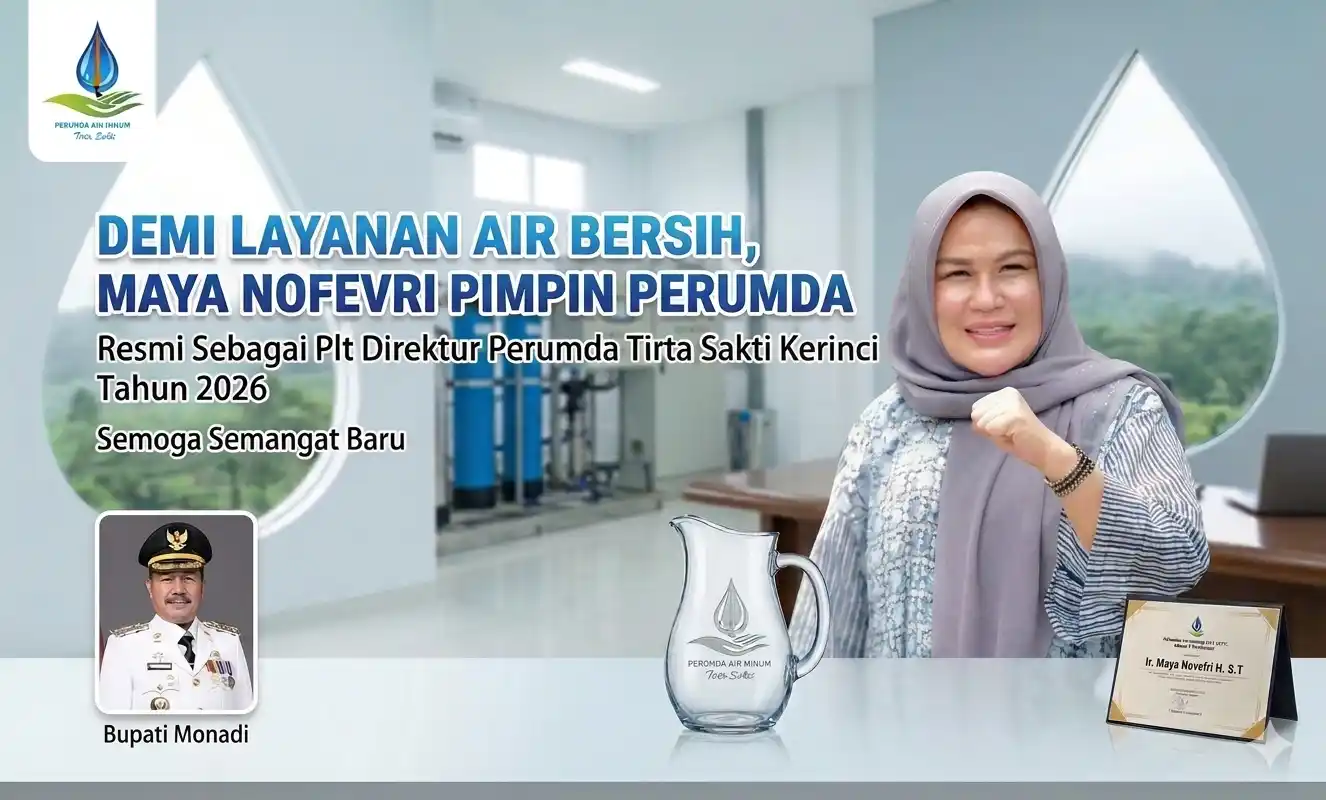 Maya Novefri Ditunjuk Bupati Jadi Plt. Direktur Perumda Tirta Sakti Kerinci