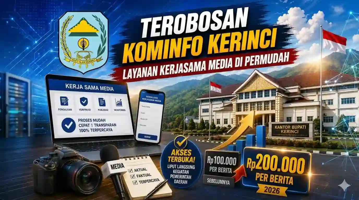 Diskominfo Kerinci Permudah Kemitraan Media, Anggaran Publikasi Naik Dua Kali Lipat