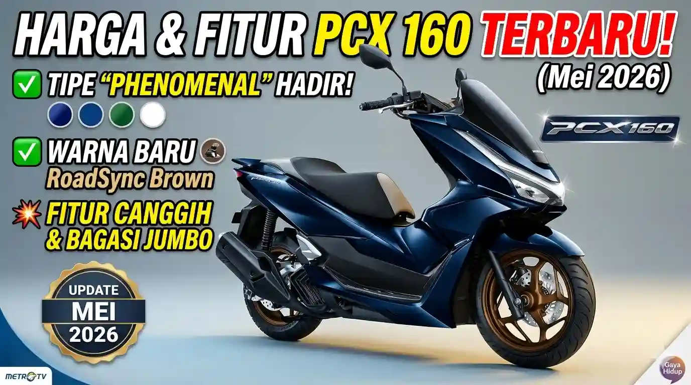 Update Harga Honda PCX 160 Mei 2026: Tampil Makin Mewah dengan Warna Baru