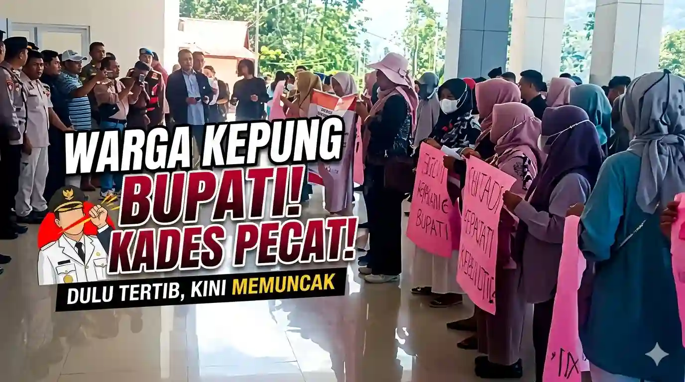 Warga Semerah Kepung Kantor Bupati Kerinci, Tuntut Kades Mundur