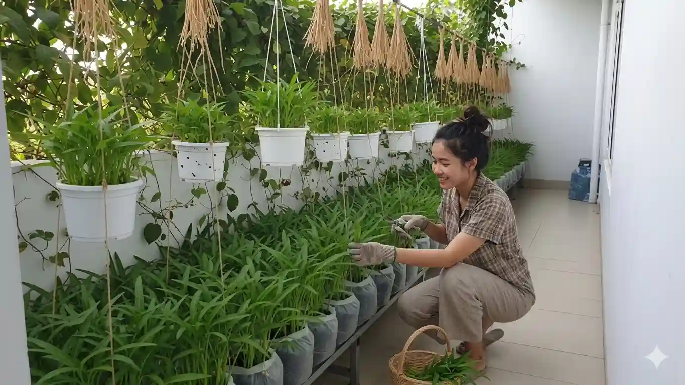 5 Ide Kebun Kangkung Gantung Kreatif untuk Lahan Sempit
