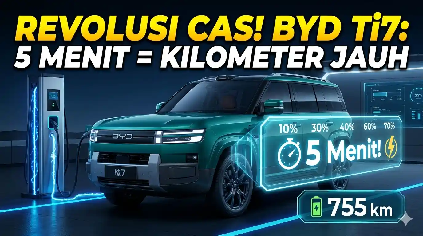 BYD Ti7 Meluncur: SUV Listrik Mewah, Isi Baterai Cuma 5 Menit