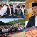 Ribuan Warga Sungai Penuh Sholat Idul Adha Bersama Walikota Alfin