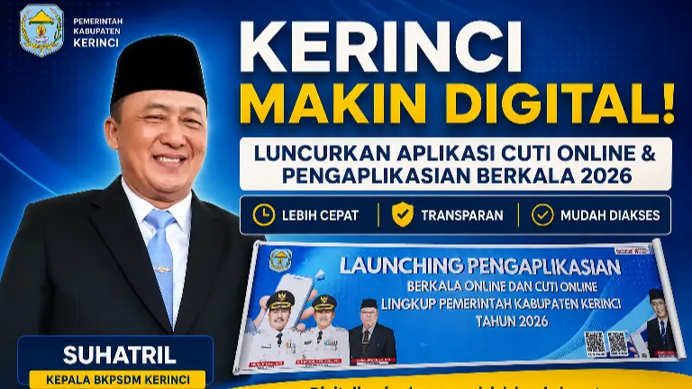 Kerinci Go Digital! Urus Cuti dan Kenaikan Gaji ASN Kini Lewat Aplikasi