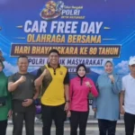 Sekda Alpian Hadiri Car Free Day dan Olahraga Bersama Polres Kerinci dalam Rangka Hari Bhayangkara ke-80