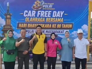 Sekda Alpian Hadiri Car Free Day dan Olahraga Bersama Polres Kerinci dalam Rangka Hari Bhayangkara ke-80