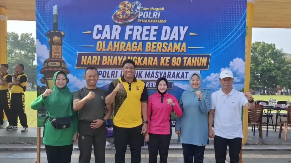 Car Free Day dan Olahraga Bersama Polres Kerinci dalam Rangka Hari Bhayangkara ke-80