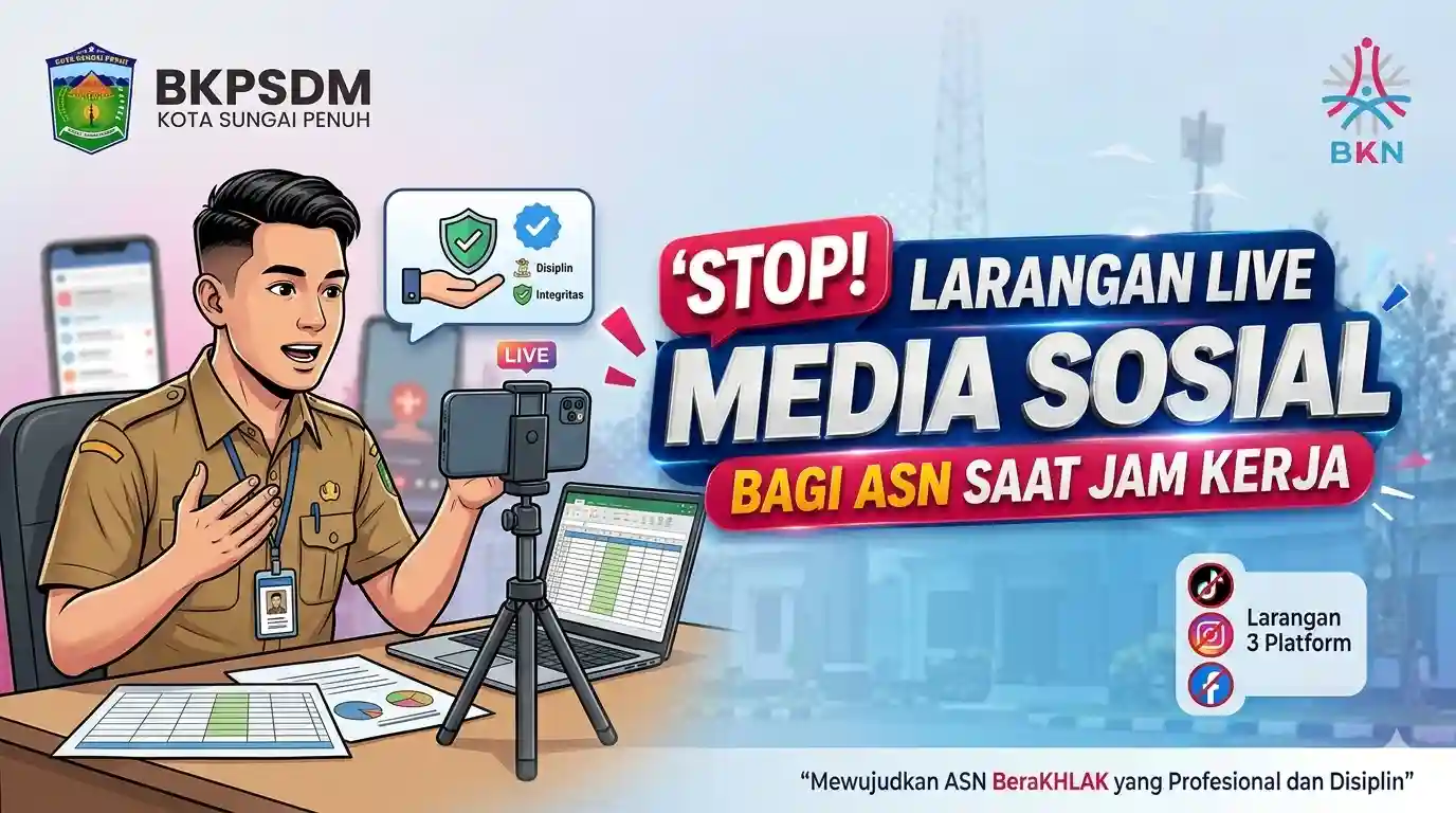 ASN Sungai Penuh Dilarang Live Medsos Saat Jam Kerja