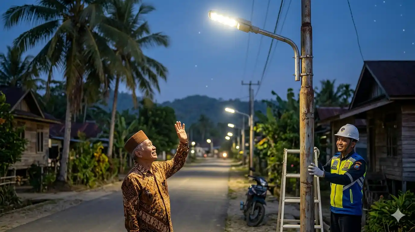 Dishub Kerinci Ganti Puluhan Lampu Jalan Rusak demi Keamanan Warga
