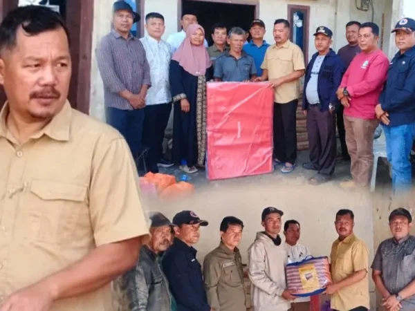 Bupati Monadi Serahkan Bantuan Kebakaran di Bedeng Delapan dan Simpang Belui