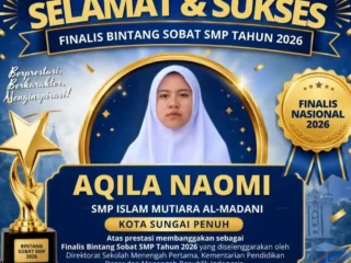 Aqila Naomi Bawa Nama Sungai Penuh ke Panggung Nasional Bintang Sobat SMP 2026