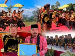 Bupati Monadi Terima Gelar Patih Alam Kincai di Kenduri Sko Sanggaran Agung