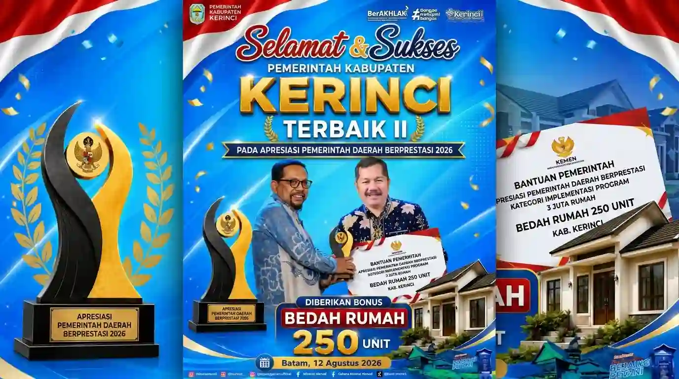 Kerinci Juara II Program 3 Juta Rumah