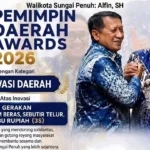 Program 3S Bawa Pemkot Sungai Penuh Raih Penghargaan Pemimpin Daerah Award 2026