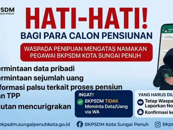 Waspada! Penipu Incar Calon Pensiunan PNS di Sungai Penuh lewat WhatsApp dan Tautan Palsu