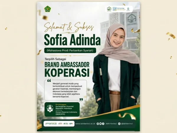 Sofia Adinda, Mahasiswa IAIN Kerinci Terpilih Jadi Brand Ambassador Koperasi Nasional