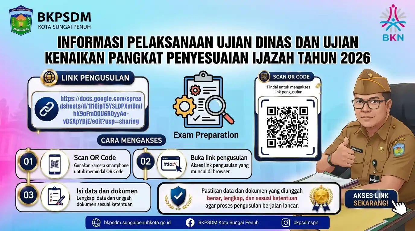 Syarat dan Cara Daftar Ujian Dinas & Penyesuaian Ijazah ASN
