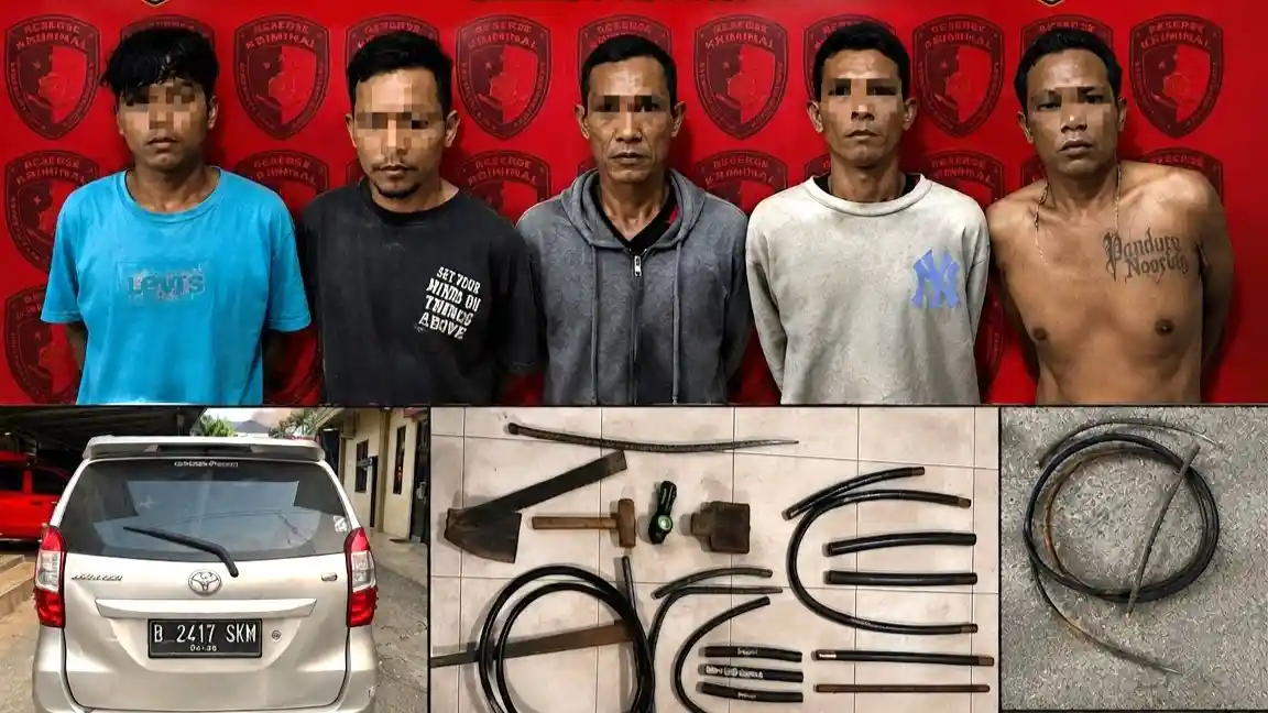Pencuri Kabel Telkom Asal Sumbar ditangkap Polisi