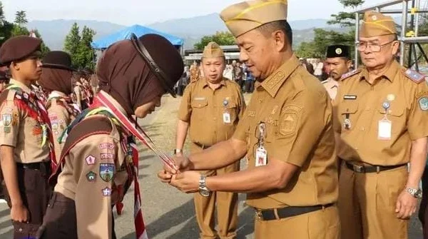 Wabup Murison Lepas 32 Anggota Pramuka Kerinci ke Jamnas XII 2026 Cibubur
