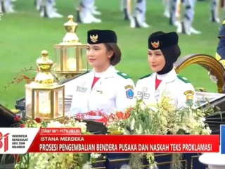 Nindya Eltsani, Siswi Sungai Penuh Pembawa Bendera Pusaka di Kirab Monas HUT RI ke-81