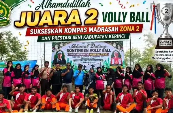 Hebat! Tim Voli MAN 1 Kerinci Sabet Juara 2 KOMPAS Madrasah 2026
