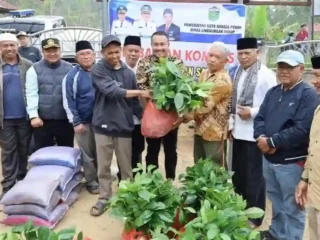 Wako Alfin Serahkan Bantuan Bibit & Kompos ke Petani RKE