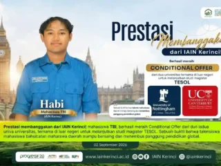 Habi Sabda Ihsan, Mahasiswa IAIN Kerinci Ini Tembus 2 Kampus Top Inggris dan Selandia Baru