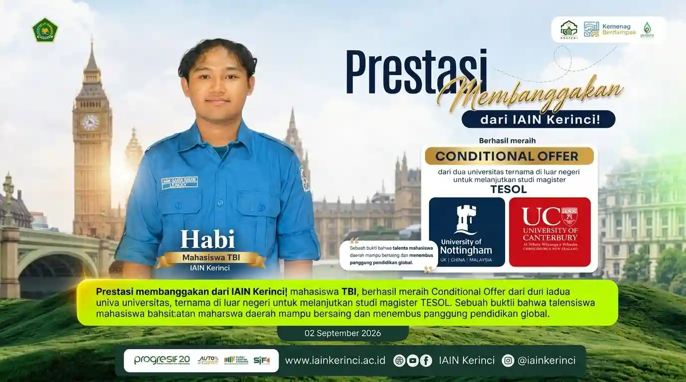 Mahasiswa IAIN Kerinci Ini Tembus 2 Kampus Top