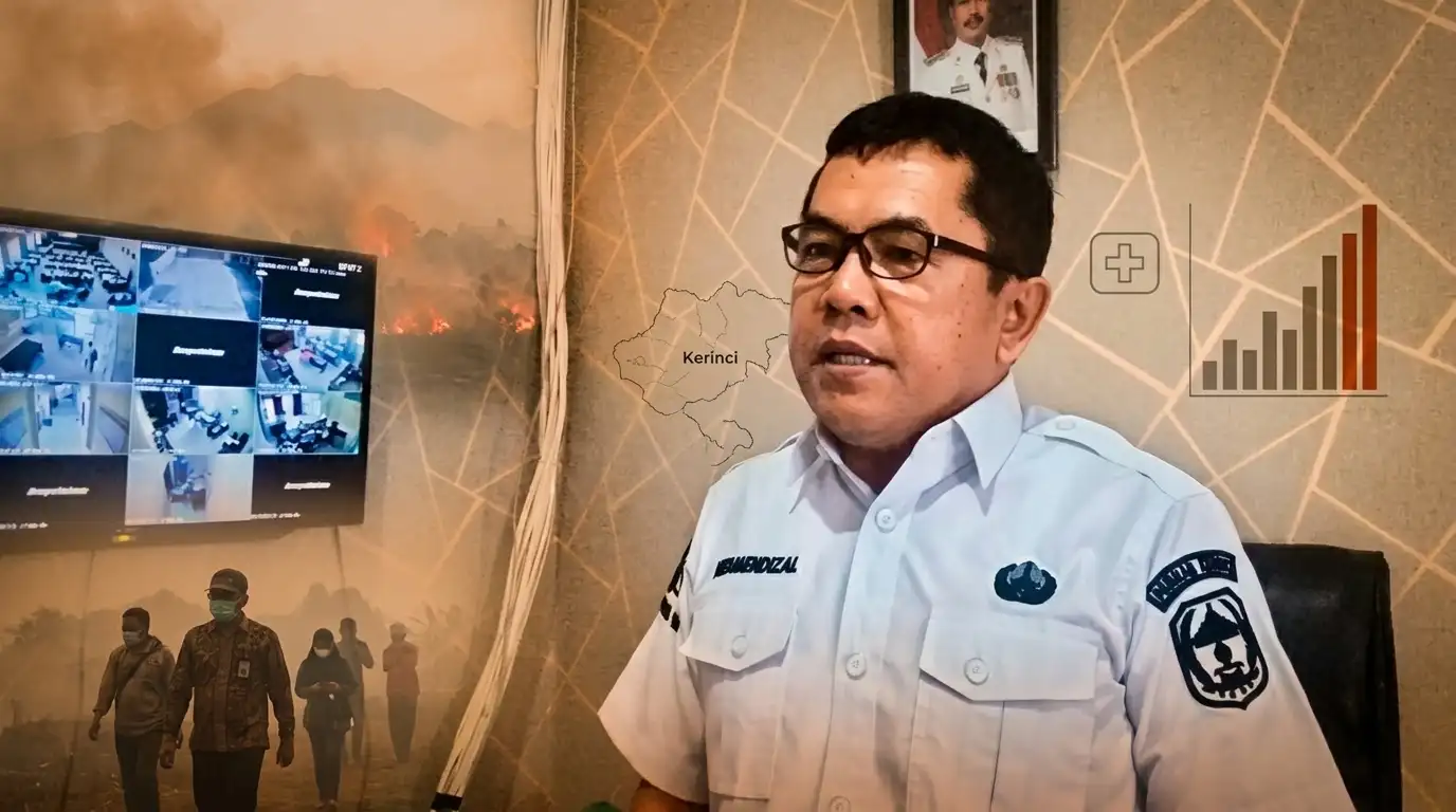 Asap Tebal Selimuti Kerinci 357 Warga Terkena ISPA