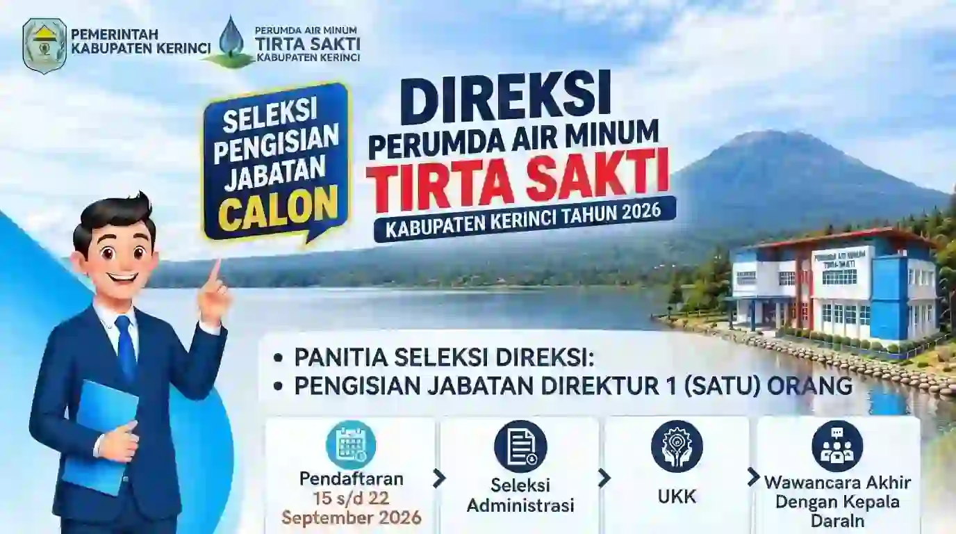 Seleksi Direktur Perumda Tirta Sakti Kerinci 2026