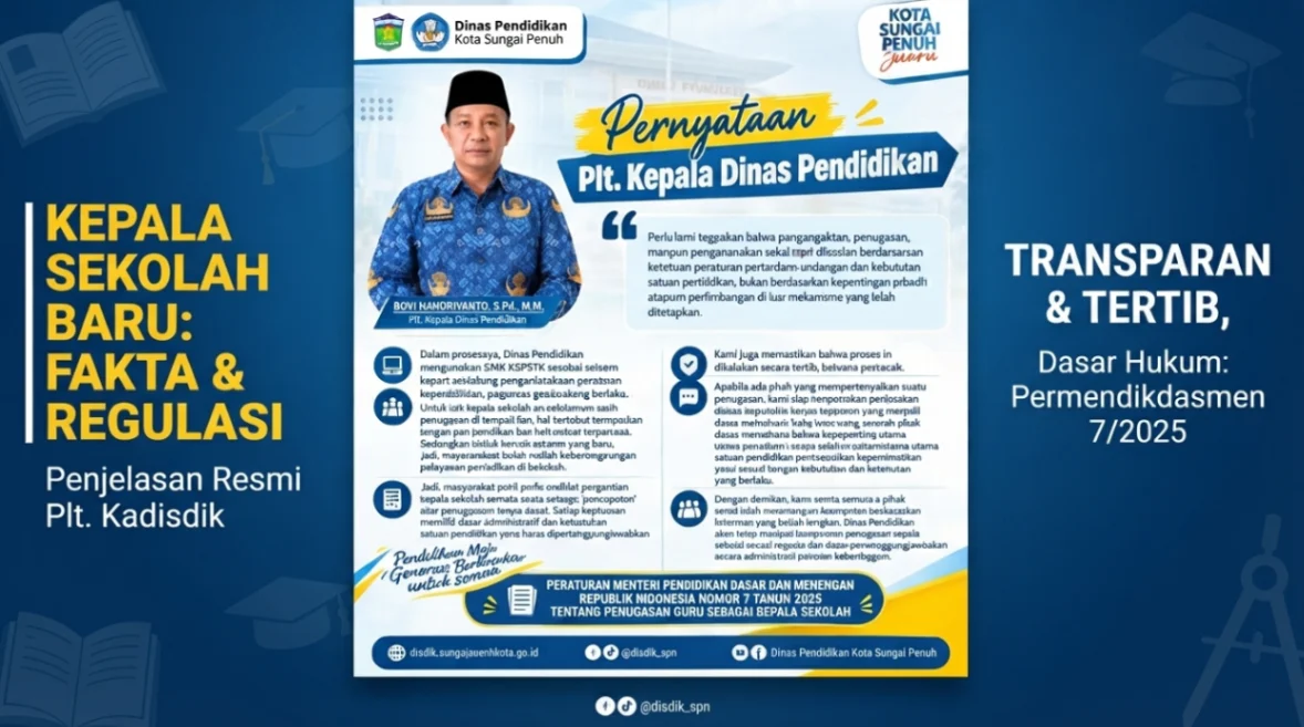 Mutasi Kepala Sekolah di Dinas Pendidikan Sungai Penuh