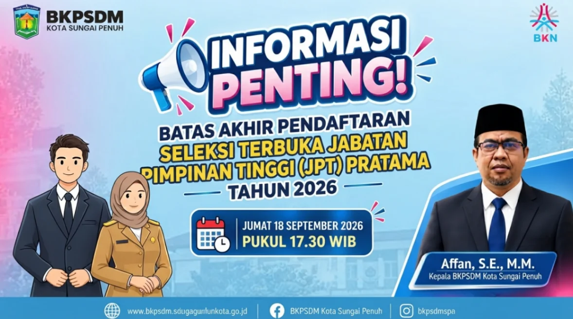 Seleksi JPT Pratama 2026 Kota Sungai Penuh