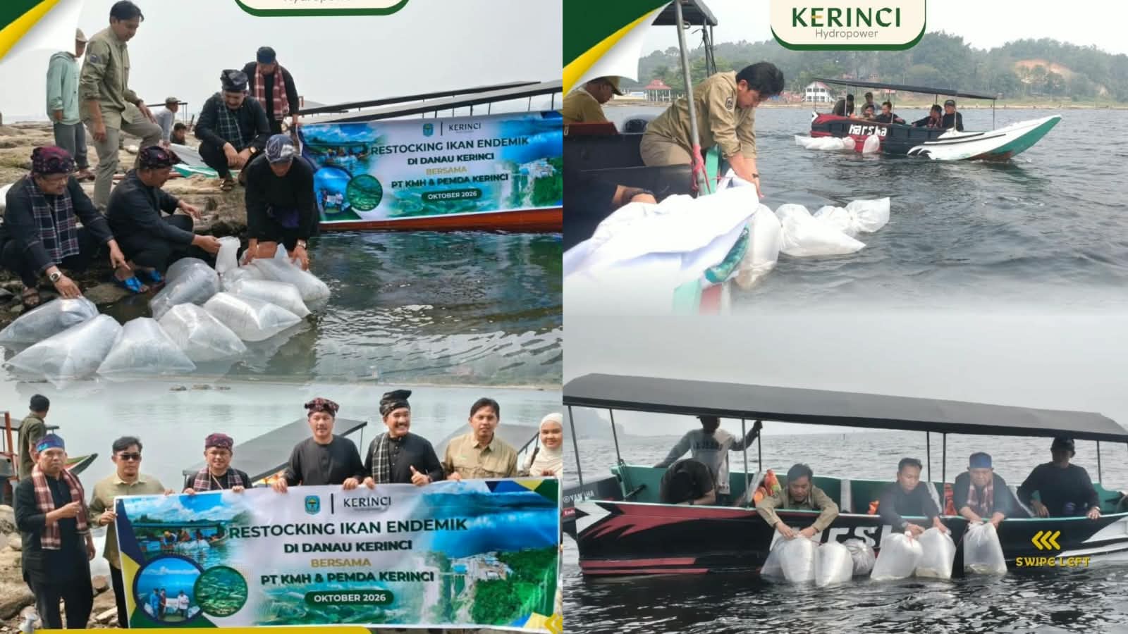 PT KMH Tebar Bibit Ikan Semah di Danau Kerinci