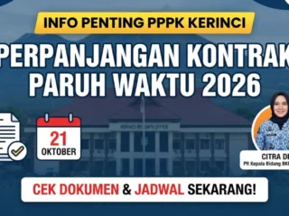 Ini Dokumen Yang Perlu Dipersiapkan Untuk Perpanjangan Kontrak PPPK Paruh Waktu Kerinci