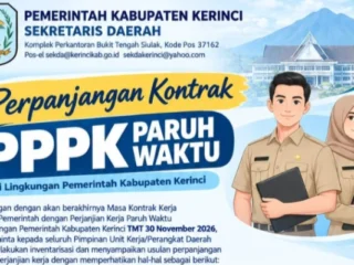 Ini Syarat dan Jadwal Perpanjangan Kontrak PPPK Paruh Waktu Kerinci